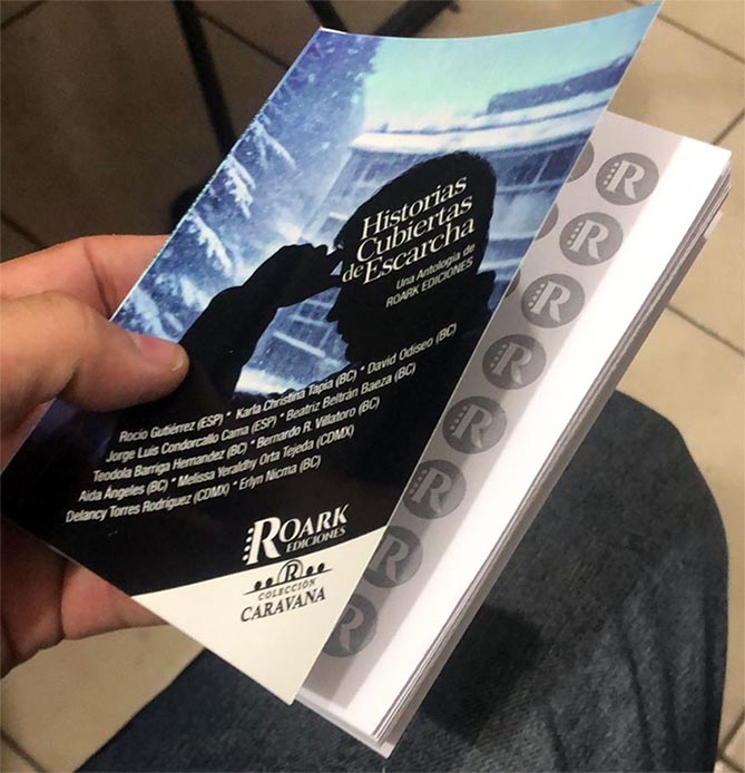 Libro impreso, historias cubiertas de escarcha