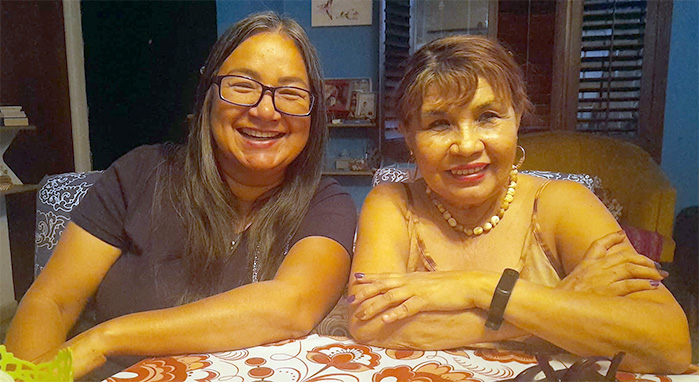 Monica Y Teodola, posando para la foto